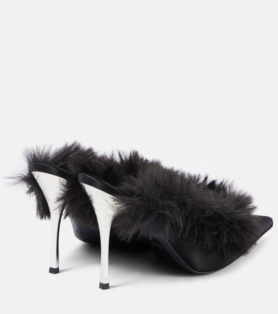 Magda Butrym Faux shearling leather mules