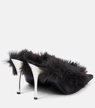 Magda Butrym Faux shearling leather mules