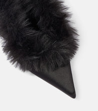 Magda Butrym Faux shearling leather mules