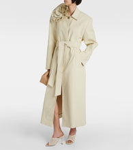 Magda Butrym Floral-appliqu√É¬© cotton gabardine trench coat