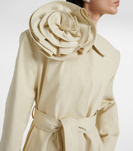 Magda Butrym Floral-appliqu√É¬© cotton gabardine trench coat