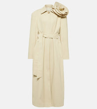 Magda Butrym Floral-appliqu√É¬© cotton gabardine trench coat - Magda Butrym 花卉贴花棉质华达呢风衣