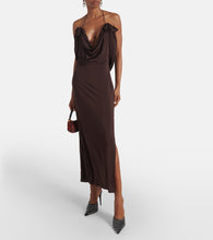 Magda Butrym Floral-appliqu√É¬© draped midi dress