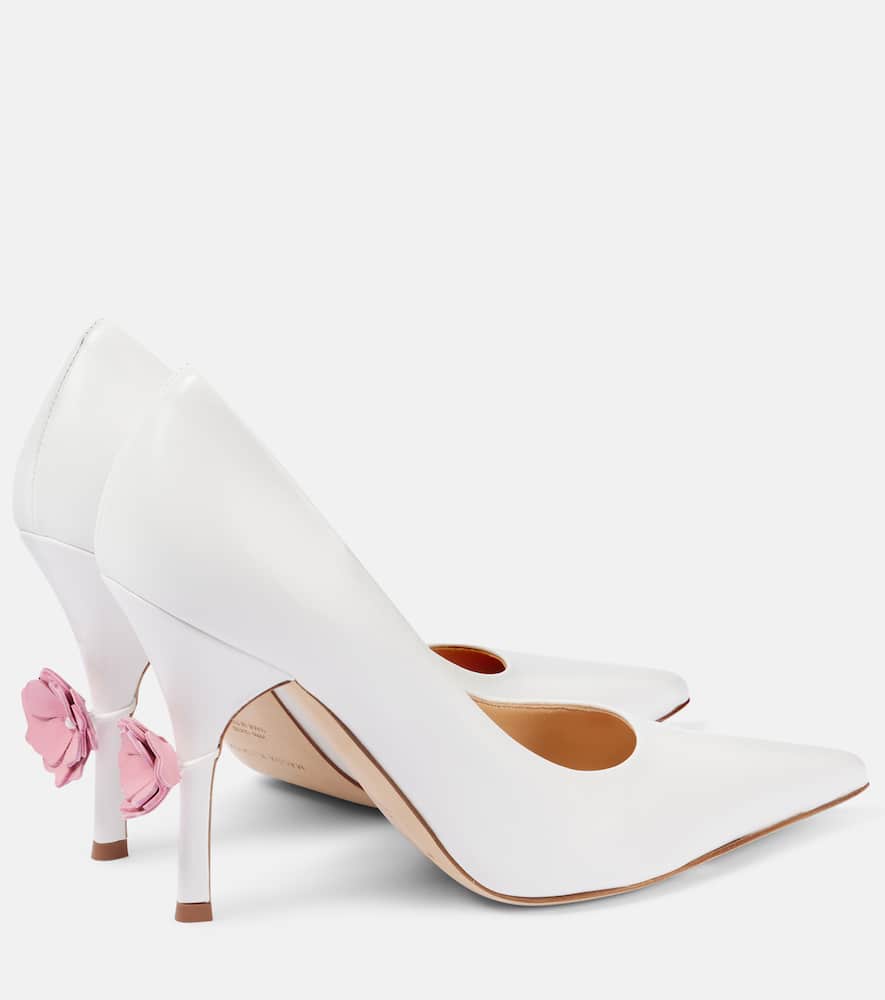 Magda Butrym Floral-appliqu√É¬© leather pumps
