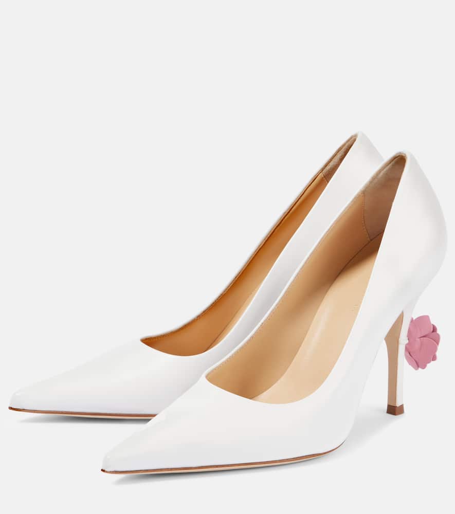 Magda Butrym Floral-appliqu√É¬© leather pumps