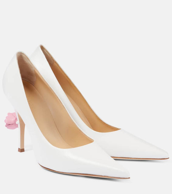 Magda Butrym Floral-appliqu√É¬© leather pumps