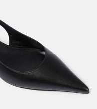 Magda Butrym Floral-appliqu√É¬© leather slingback flats