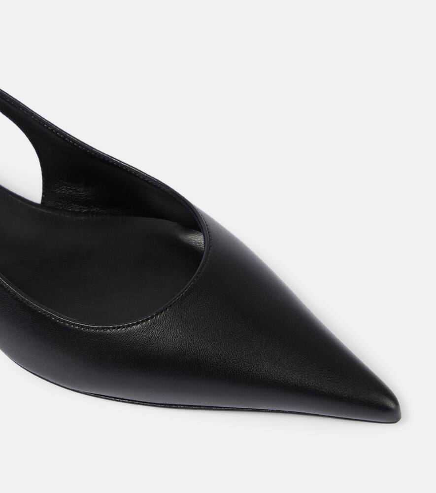 Magda Butrym Floral-appliqu√É¬© leather slingback flats