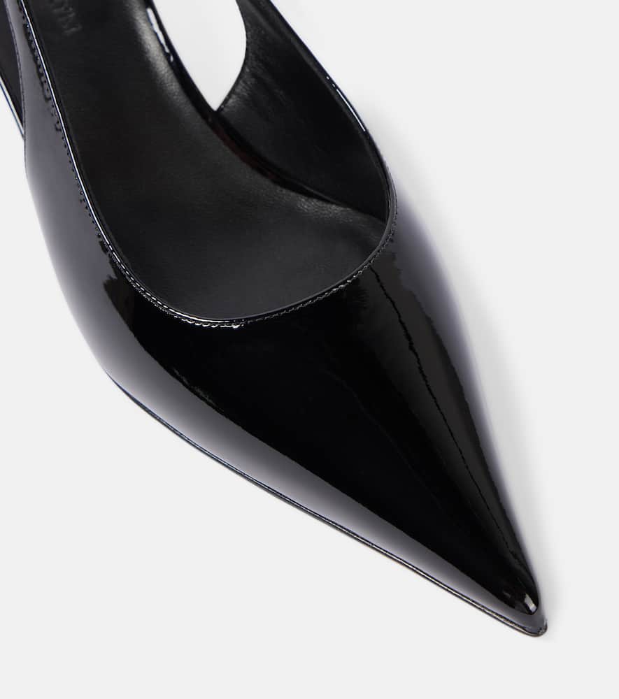 Magda Butrym Floral-appliqu√É¬© leather slingback pumps