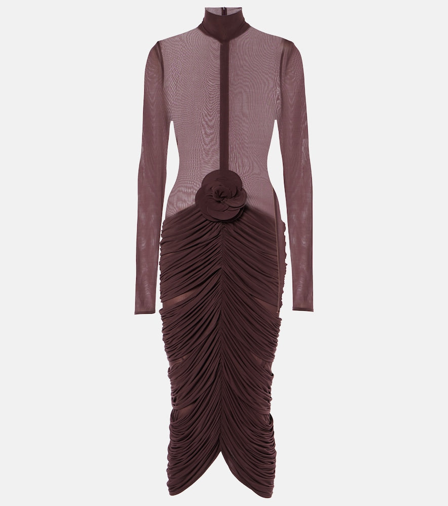 Magda Butrym Floral-appliqu√É¬© midi dress. Magda Butrym 花卉贴花中长连衣裙
