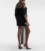 Magda Butrym Floral-appliqu√É¬© off-shoulder silk minidress