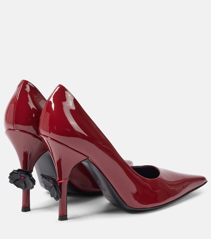 Magda Butrym Floral-appliqu√É¬© patent leather pumps