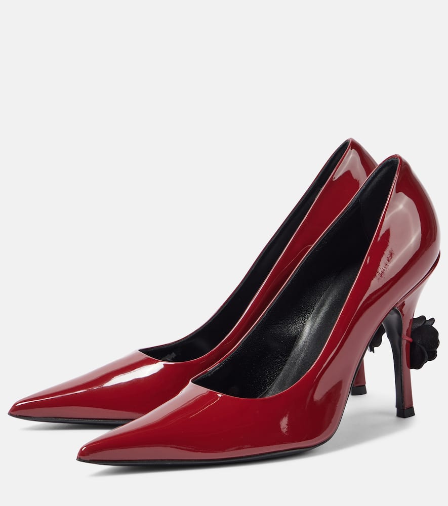Magda Butrym Floral-appliqu√É¬© patent leather pumps