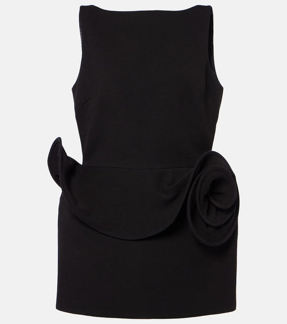 Magda Butrym Floral-appliqu√É¬© ruffled minidress
