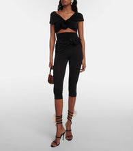 Magda Butrym Floral-appliqu√É¬© satin sandals