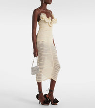 Magda Butrym Floral-appliqu√É¬© satin sandals