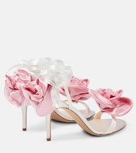 Magda Butrym Floral-appliqu√É¬© satin sandals