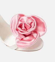 Magda Butrym Floral-appliqu√É¬© satin sandals