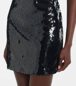 Magda Butrym Floral-appliqu√É¬© sequined minidress