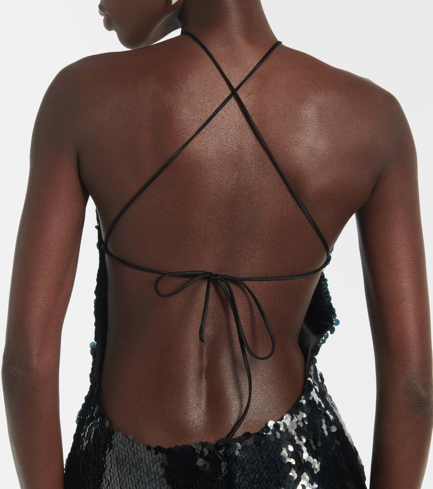 Magda Butrym Floral-appliqu√É¬© sequined minidress