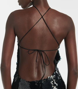 Magda Butrym Floral-appliqu√É¬© sequined minidress