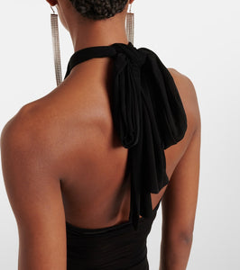 Magda Butrym Floral-appliqu√É¬© sheer cocktail dress