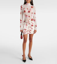 Magda Butrym Floral-appliqu√É¬© sheer jersey minidress