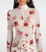 Magda Butrym Floral-appliqu√É¬© sheer jersey minidress