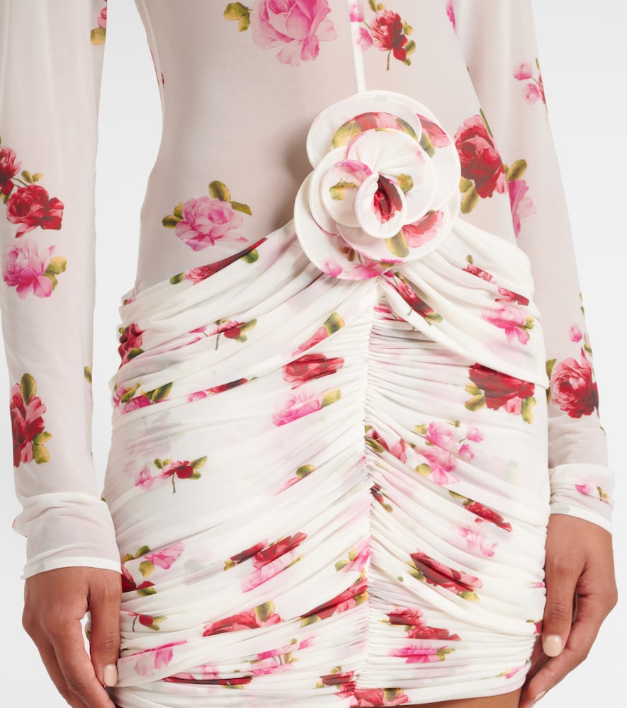 Magda Butrym Floral-appliqu√É¬© sheer jersey minidress