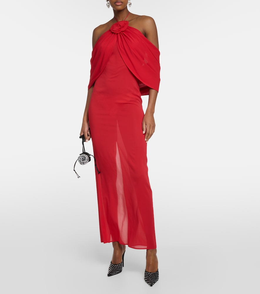 Magda Butrym Floral-appliqu√É¬© silk blend gown