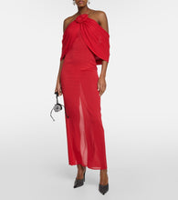 Magda Butrym Floral-appliqu√É¬© silk blend gown