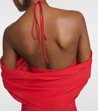 Magda Butrym Floral-appliqu√É¬© silk blend gown