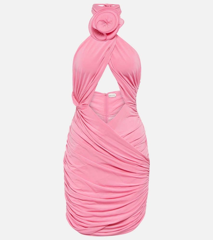 Magda Butrym Floral-appliqu√É¬© silk-blend minidress. Magda Butrym 花卉贴花真丝混纺迷你连衣裙
