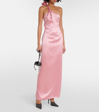 Magda Butrym Floral-appliqu√É¬© silk satin gown