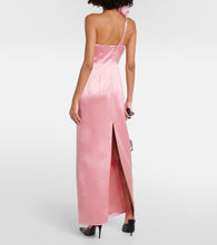 Magda Butrym Floral-appliqu√É¬© silk satin gown