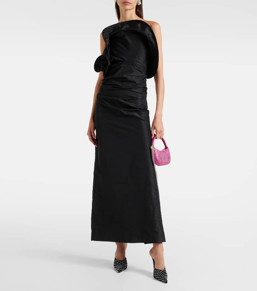 Magda Butrym Floral-appliqu√É¬© silk taffeta gown