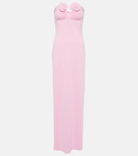 Magda Butrym Floral-appliqu√É¬© strapless maxi dress. Magda Butrym 花卉贴花无肩带长裙