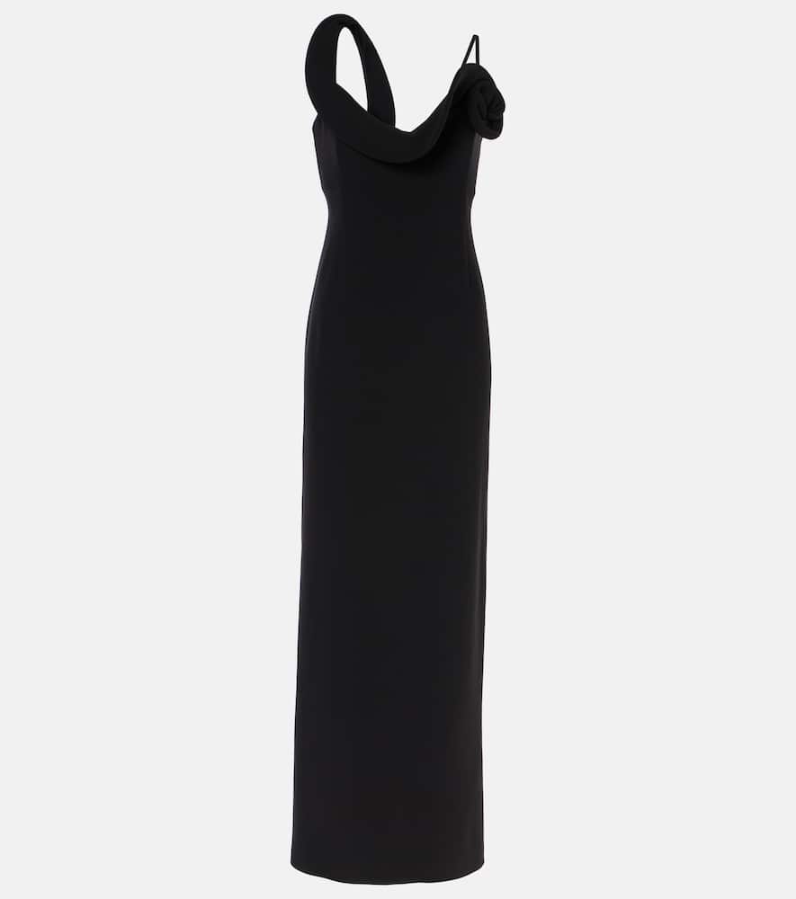 Magda Butrym Floral-appliqu√É¬© wool-blend gown