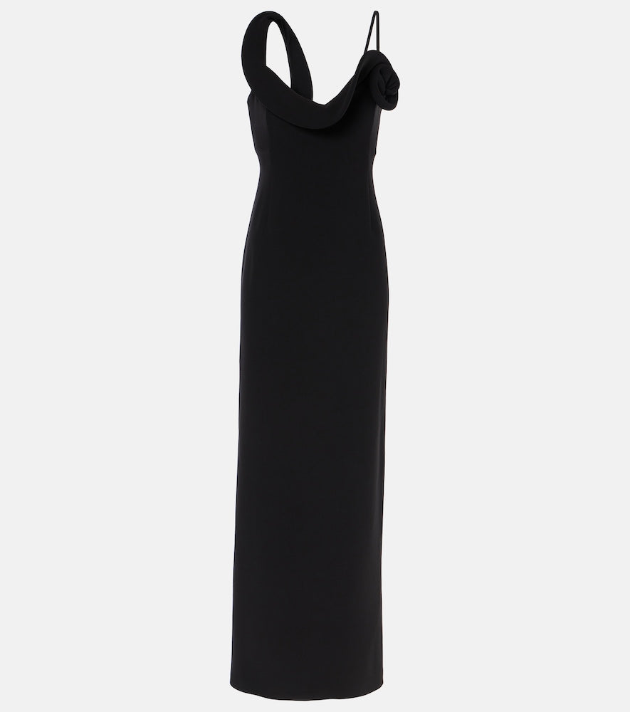 Magda Butrym Floral-appliqu√É¬© wool-blend gown. Magda Butrym 花卉贴花羊毛混纺礼服