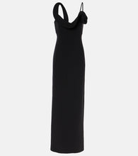 Magda Butrym Floral-appliqu√É¬© wool-blend gown. Magda Butrym 花卉贴花羊毛混纺礼服
