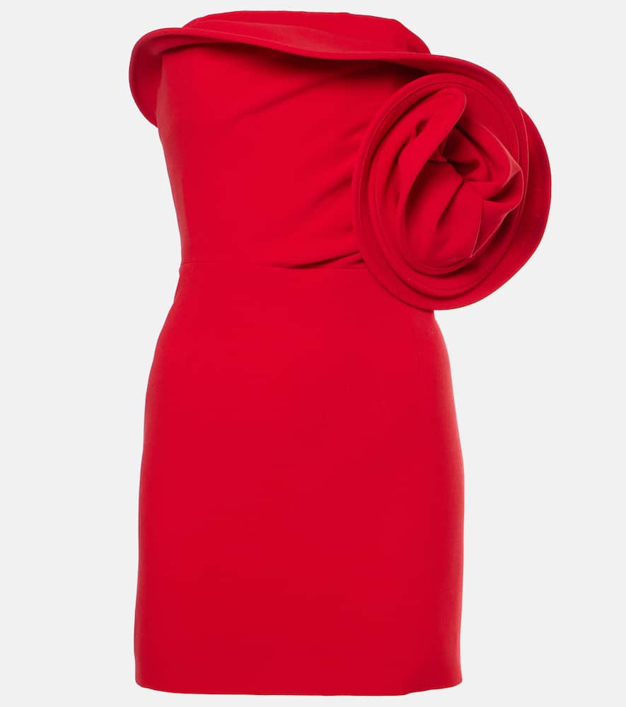 Magda Butrym Floral-appliqu√É¬© wool-blend minidress