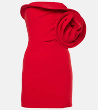 Magda Butrym Floral-appliqu√É¬© wool-blend minidress