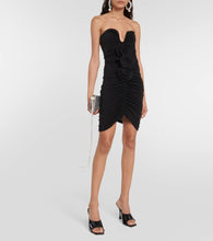 Magda Butrym Floral-appliqué bustier minidress