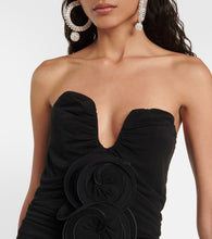 Magda Butrym Floral-appliqué bustier minidress