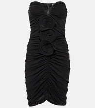 Magda Butrym Floral-appliqué bustier minidress