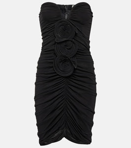 Magda Butrym Floral-appliqué bustier minidress