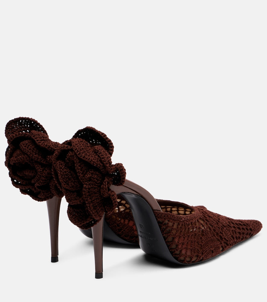 Magda Butrym Floral-applique crochet mules