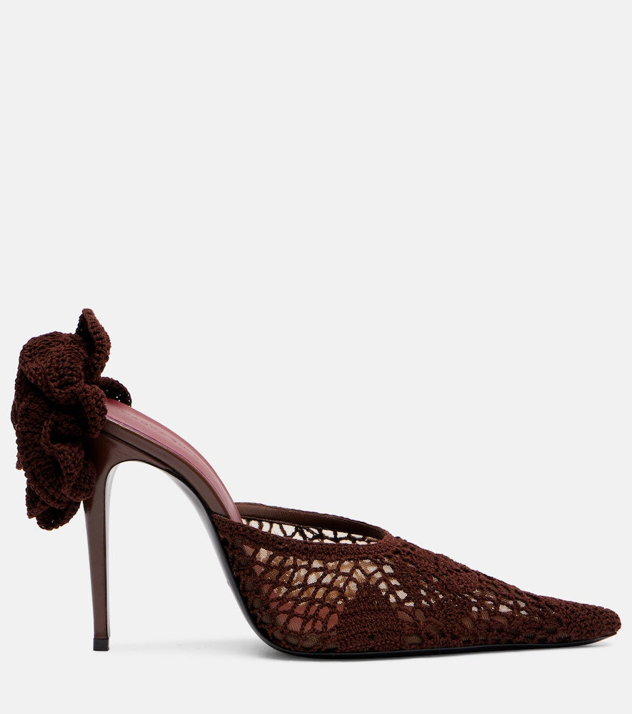 Magda Butrym Floral-applique crochet mules