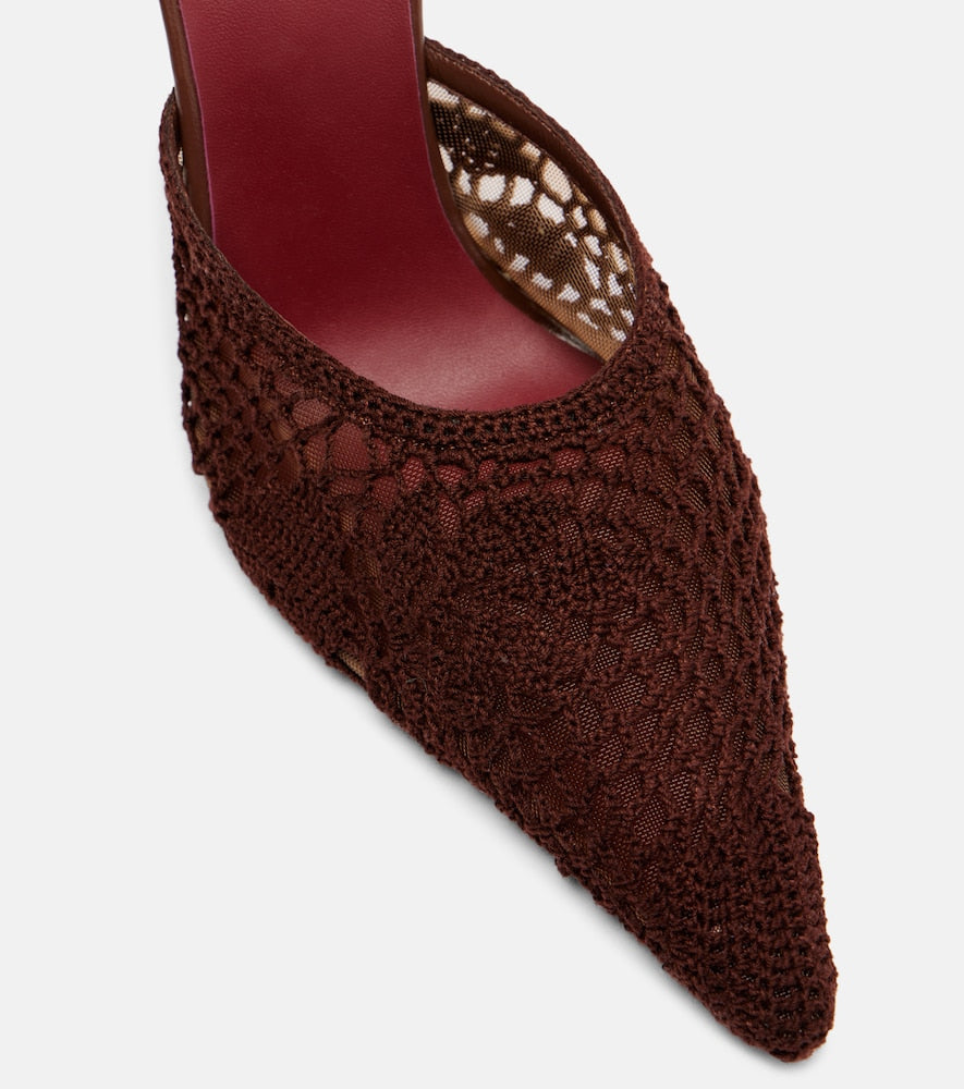 Magda Butrym Floral-applique crochet mules