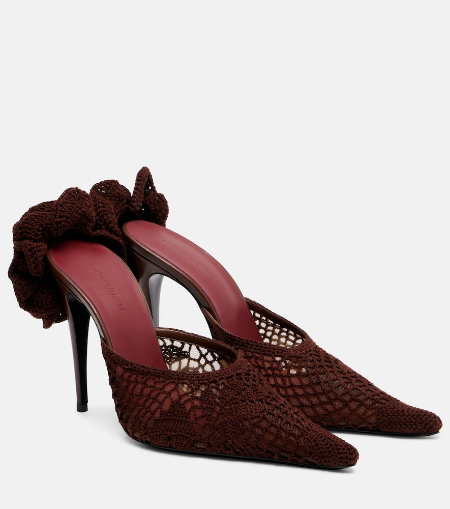 Magda Butrym Floral-applique crochet mules